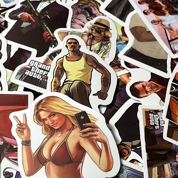 5for$10 Grand Theft Auto Five Video Game 50 of Sticker Pack NWT - Picture 3 of 4